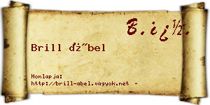 Brill Ábel névjegykártya