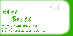 abel brill business card